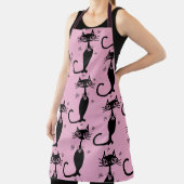 BLACK CAT RETRO PINK APRON SCHORT (Insitu)