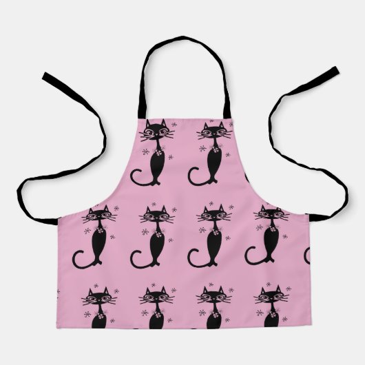 BLACK CAT RETRO PINK SCHORT (Voorkant)