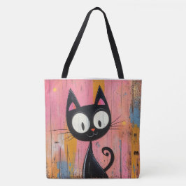 Black Cat Retro Purfection Tote Bag