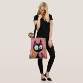 Black Cat Retro Purfection Tote Bag (Op model)