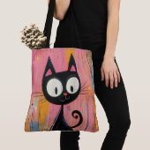 Black Cat Retro Purfection Tote Bag (Dichtbij)