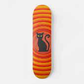 Black Cat Retro Skateboard (Voorkant)