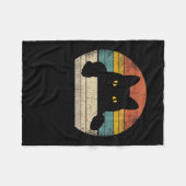 Black Cat Retro-stijl - Cat Lover-cadeau Fleece Deken (Voorkant (Horizontaal))