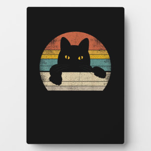 Black Cat Retro-stijl - Cat Lover-cadeau Fotoplaat