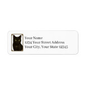 Black Cat Return Address Labels (Voorkant)