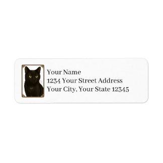 Black Cat Return Address Labels