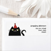 Black Cat Return-adres Etiket (Insitu)