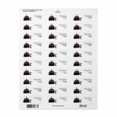 Black Cat Return-adres Etiket (Full Sheet)