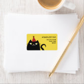 Black Cat Return-adres Etiket (Insitu)