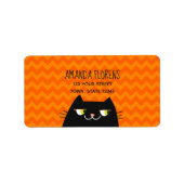 Black Cat Return-adres Etiket (Voorkant)
