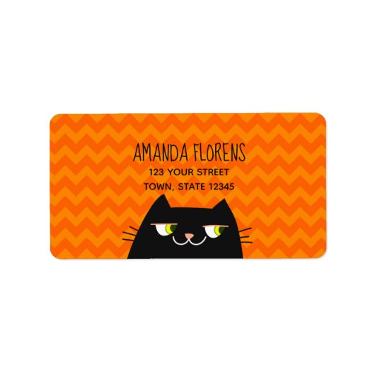 Black Cat Return-adres Etiket (Voorkant)