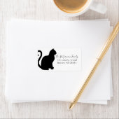 Black Cat Return-adres Etiket (Insitu)