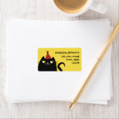 Black Cat Return-adres Etiket (Insitu)