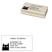 Black Cat Return-adres Rubberstempel (Gestempeld)
