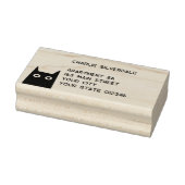 Black Cat Return-adres Rubberstempel (Stempel)