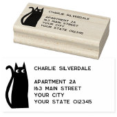 Black Cat Return-adres Rubberstempel