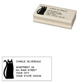 Black Cat Return-adres Rubberstempel (Gestempeld)