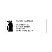 Black Cat Return-adres Zelfinktende Stempel (Design)