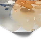 Black Cat Rock Star Spelen Akoestische Gitaar Perfect Poster (Hoek)