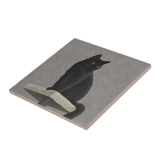 Black Cat Royalty Tegeltje (Zijkant)