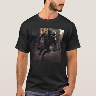 Black Cat Running Videogames 1 T-shirt