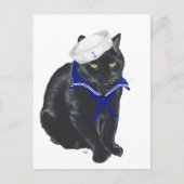 Black Cat Sailor Briefkaart (Voorkant)