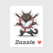 Black Cat Samurai Stickers (Vel)