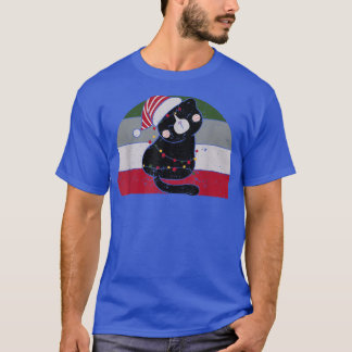 Black Cat Santa Claus is in Merry Christma opgepak T-shirt