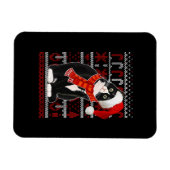 Black Cat Santa Hat Ugly kerstSweater Cat Lov Magneet (Horizontaal)