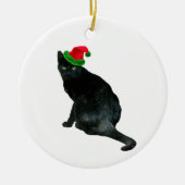 Black Cat Santa Ornament (Voorkant)
