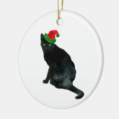 Black Cat Santa Ornament (Links)