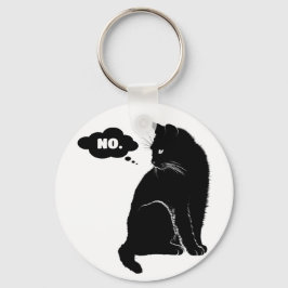 Black Cat Says No - Funny Cat Lover Gift Sleutelhanger