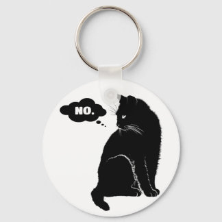 Black Cat Says No - Funny Cat Lover Gift Sleutelhanger