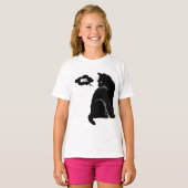 Black Cat Says No – Funny Cat Lover T-shirt (Voorkant volledig)