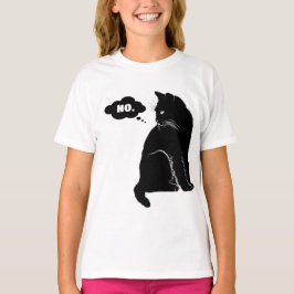 Black Cat Says No – Funny Cat Lover T-shirt