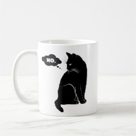 Black Cat Says No – Funny Cat Mom  Koffiemok