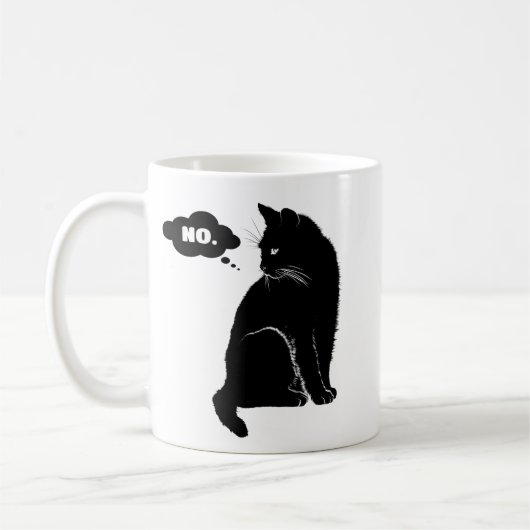 Black Cat Says No – Funny Cat Mom  Koffiemok (Links)