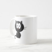 Black Cat Scardy Cat Halloween Gift Koffiemok (Voorkant links)