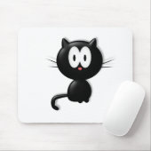 Black Cat Scardy Cat Halloween Gift Muismat (Met muis)