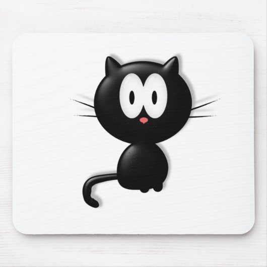 Black Cat Scardy Cat Halloween Gift Muismat (Voorkant)