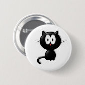 Black Cat Scardy Cat Halloween Gift Ronde Button 5,7 Cm (Voorkant /achterkant)
