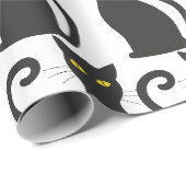 Black Cat Schattige Cadeaupapier (Rol Hoek)