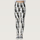 Black Cat Schattige Leggings (Voorkant)