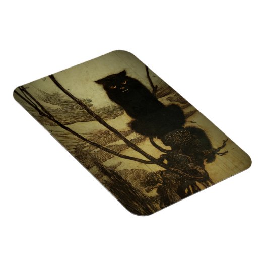 Black Cat Scowling Magneet (Rechterzijde)