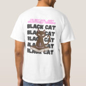 Black Cat – Selectively Friendly & Proud Funny Tee T-shirt (Achterkant)