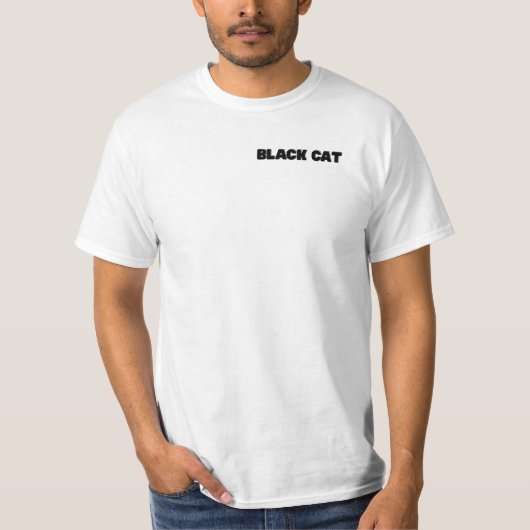 Black Cat – Selectively Friendly & Proud Funny Tee T-shirt (Voorkant)