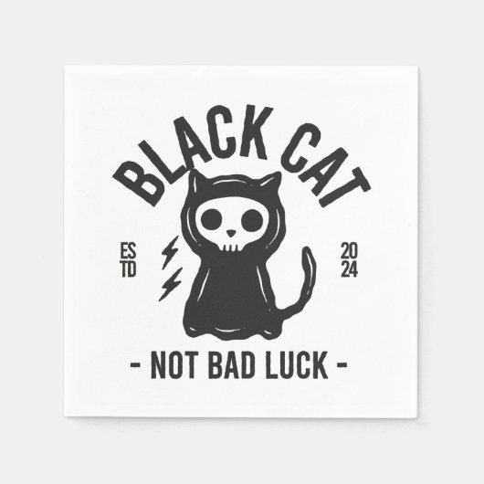 Black cat servet (Voorkant)
