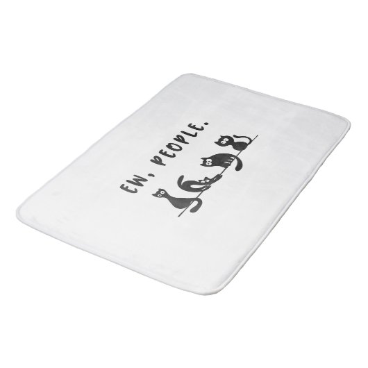 Black cat shirt grappige vrouwen nieuw mensen meow badmat (Gekanteld)