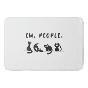 Black cat shirt grappige vrouwen nieuw mensen meow badmat