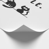 Black cat shirt grappige vrouwen nieuw mensen meow cadeaupapier (Hoek)